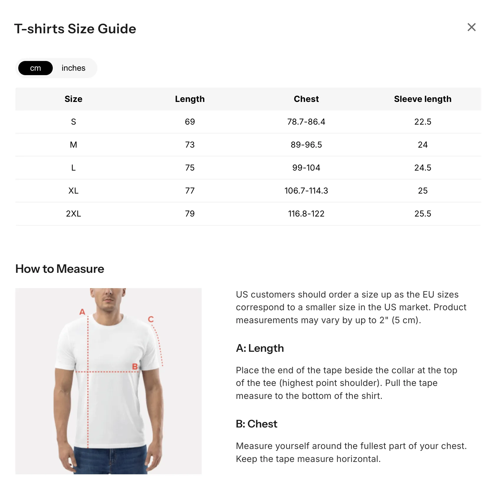 CommerceGurus Size Guides app