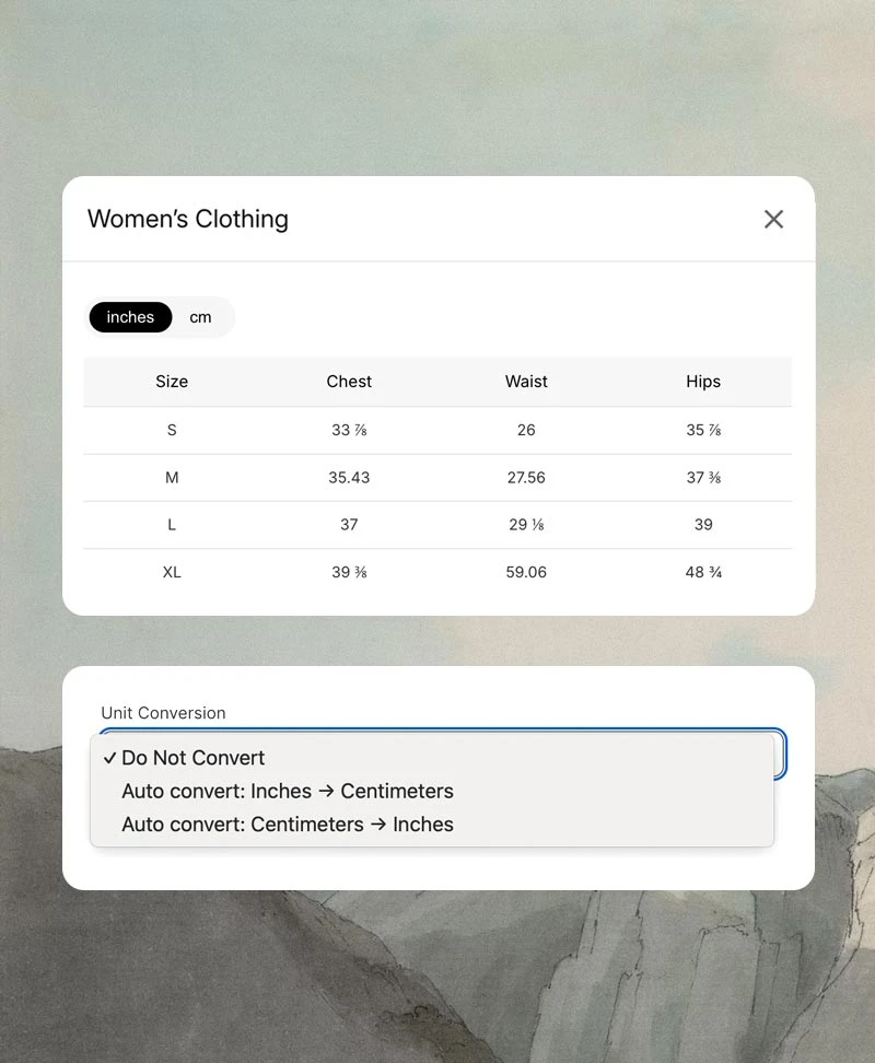 Unit conversion