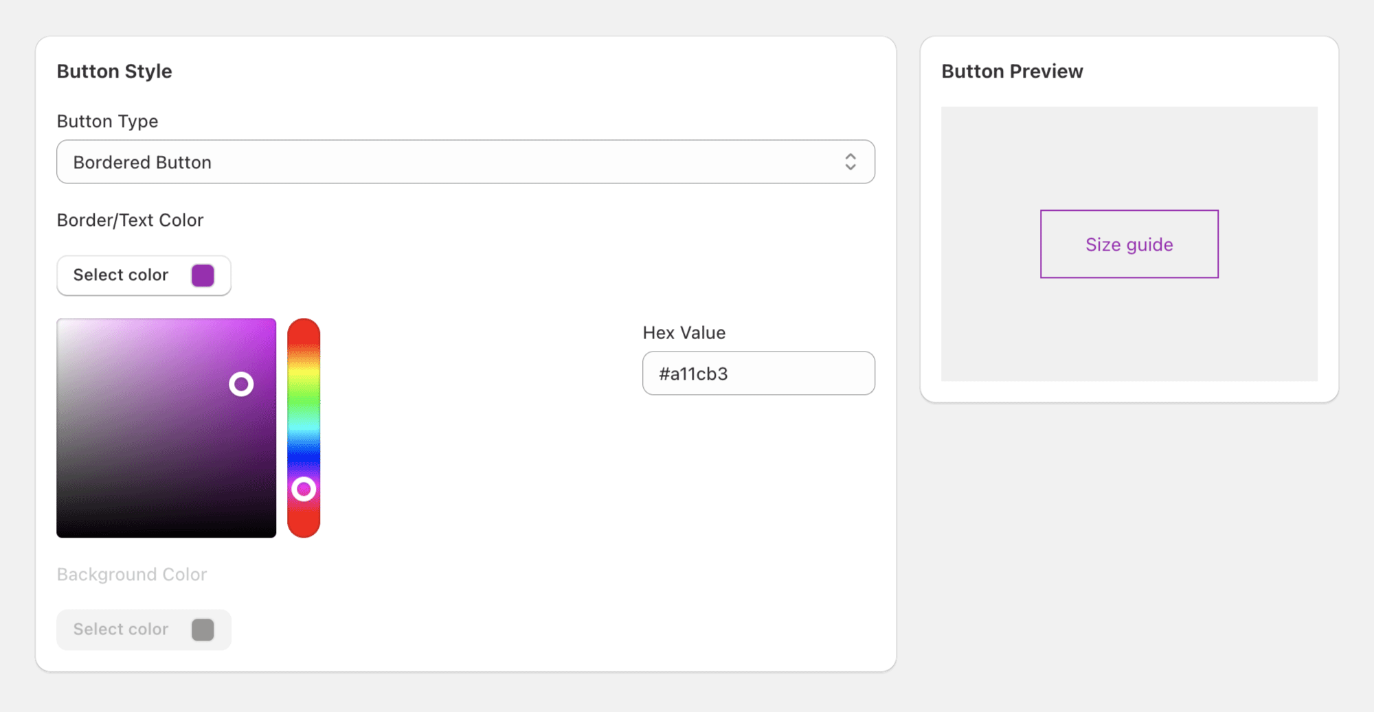 Size Guide Modal