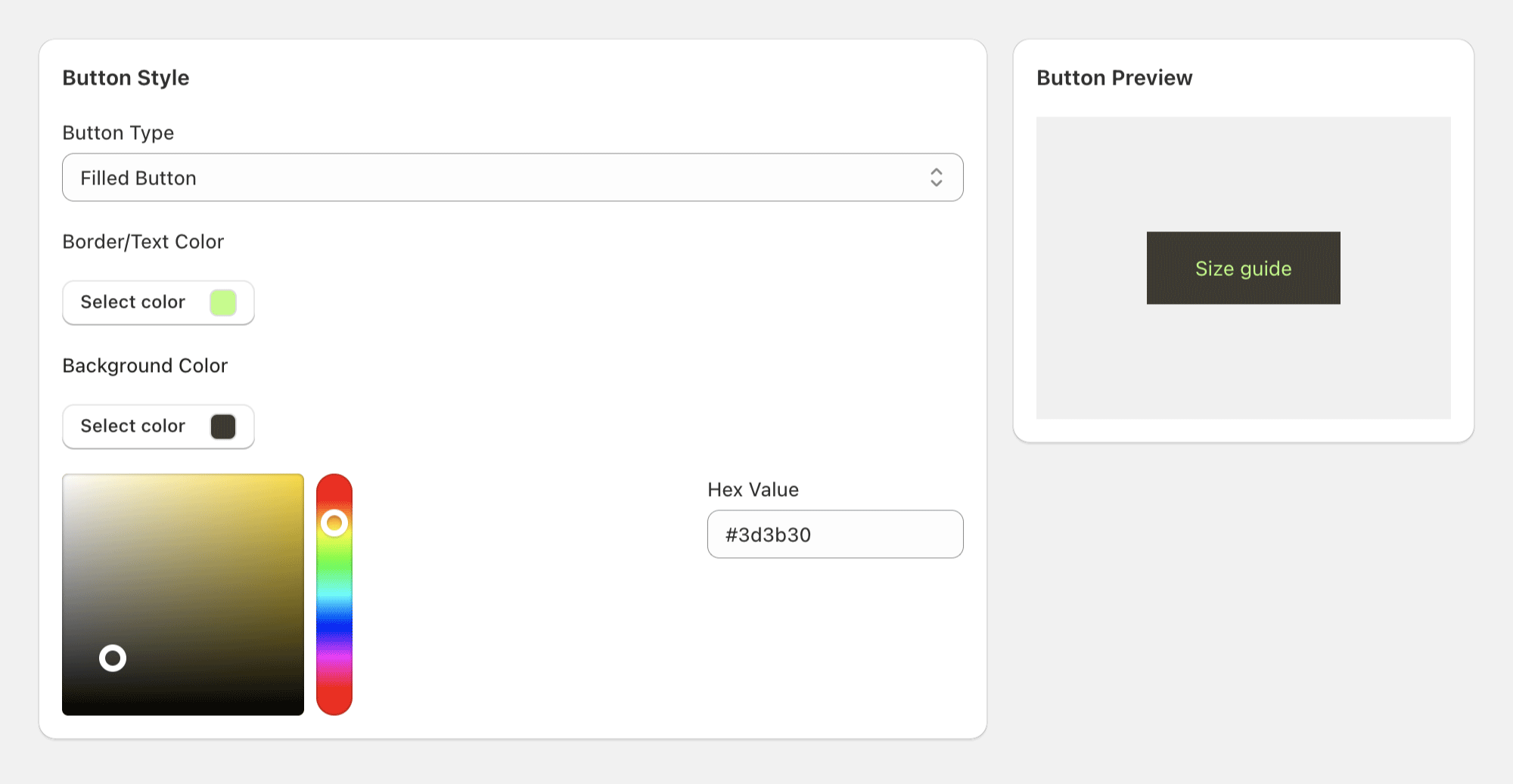 Size Guide Modal