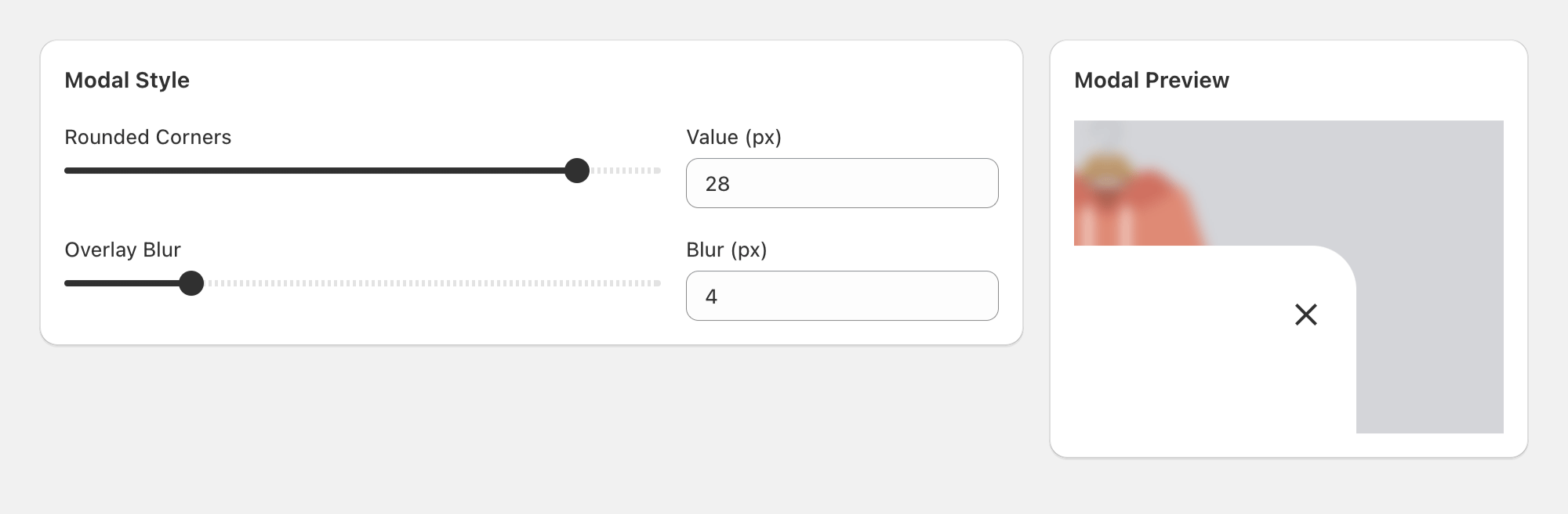 Size Guide Modal