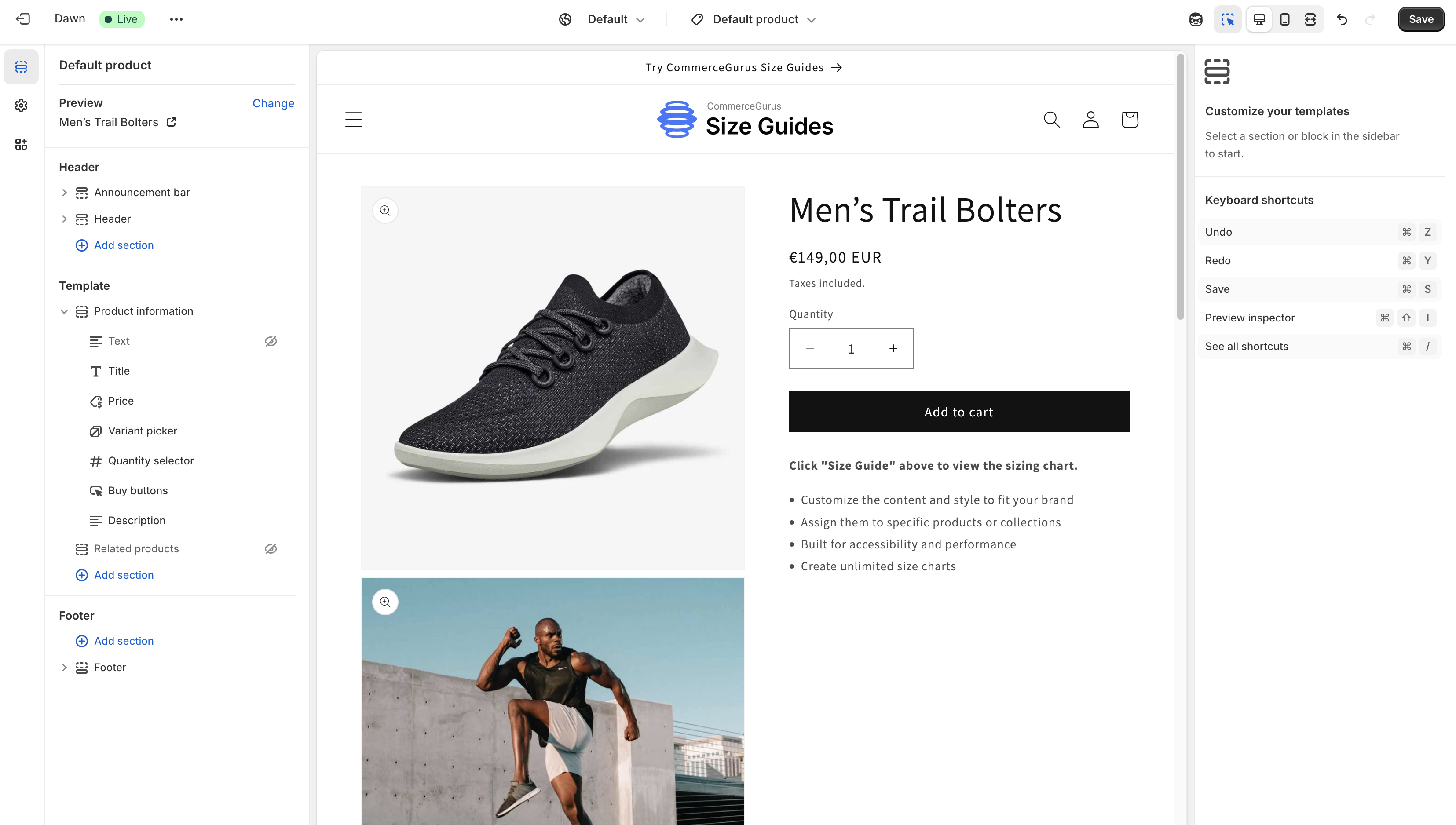 Size Guide Modal
