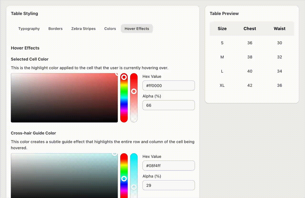 Colors Settings